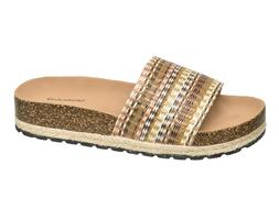 Deichmann Brown Woven Pattern Slider Sandal, &pound;17.99