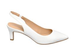 Deichmann White Croc Slingback Heel, &pound;19.99
