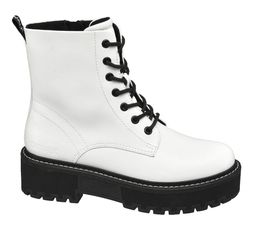 White Lace Up Platform Hiker Boots &pound;39.99