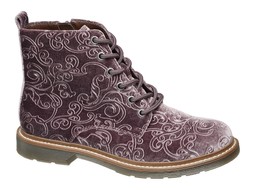 Velvet embossed boots
