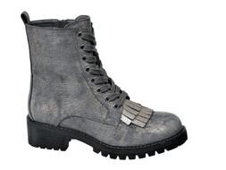 Grey loafer fronted boots