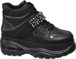 Deichmann Black Platform Lace Up Trainer