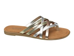 Deichmann Metallic Criss-Cross Strappy Sandal