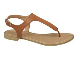 Deichmann Tan T-Bar Sandal