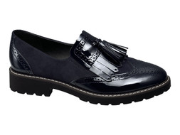 Deichmann Navy Patent Tassel Loafer
