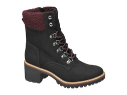 Black heeled mountain boots