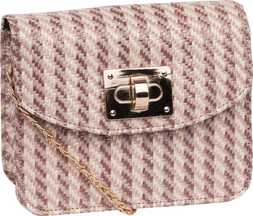 Deichmann Pink Raffia Cross Body Bag