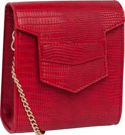Deichmann Red Croc Cross Body Bag