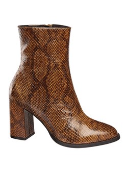 Deichmann Brown Snake Vero Moda Nele Heeled Ankle Boot