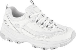 Deichmann Skechers White and Silver Lace-up Chunky Trainer