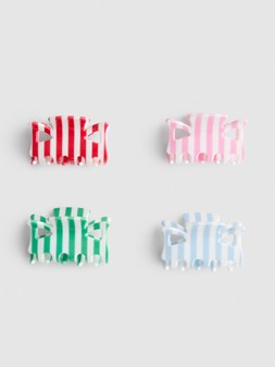 PRIMARK 4PK STRIPED BULLDOG CLIP £5 €6 RON26 PLN24 CZK145