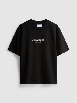 PRIMARK SORRENTO GRAPHIC TEE BLACK £10 €12 $16 RON60 PLN50 CZK310