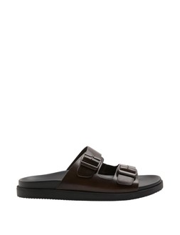 Autograph Leather 2 Strap Sandals, Black, £40